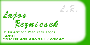 lajos reznicsek business card